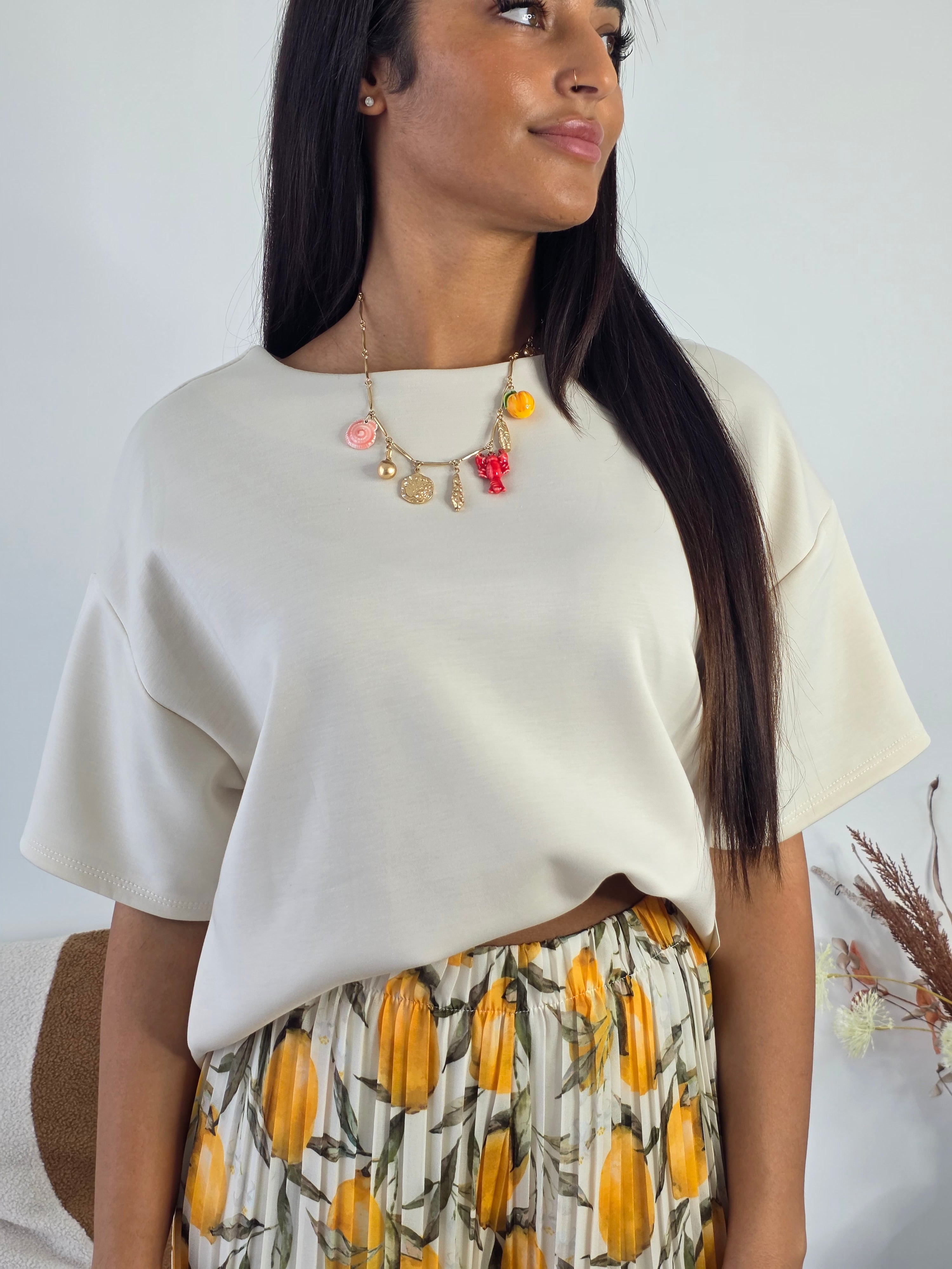 T-SHIRT LUNA CREAM